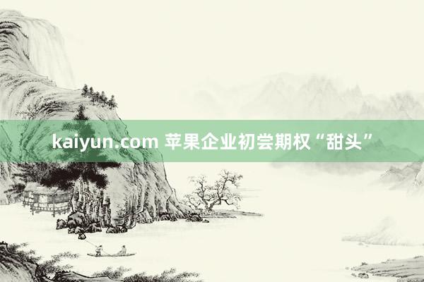 kaiyun.com 苹果企业初尝期权“甜头”