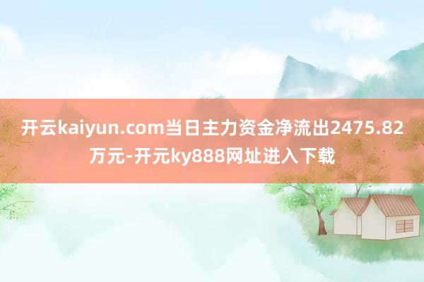 开云kaiyun.com当日主力资金净流出2475.82万元-开元ky888网址进入下载